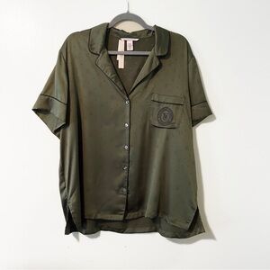 NWT Victoria’s Secret | Silky Satin Collared Button Front Pajama Shirt